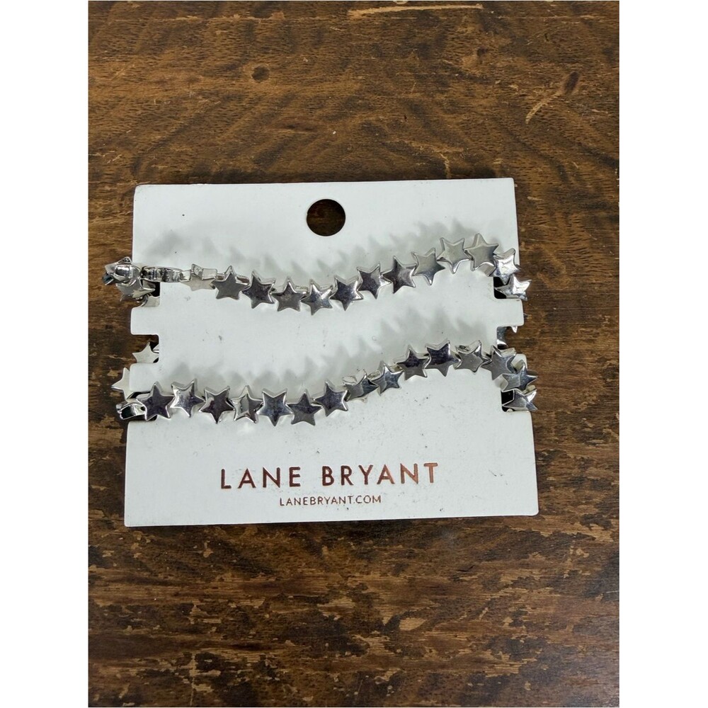 Lane Bryant Silver tone Star-Link stretch bracelet set